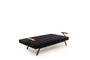 Atelier Del Sofa Zven Sofá-Cama de 3 Plazas Negro